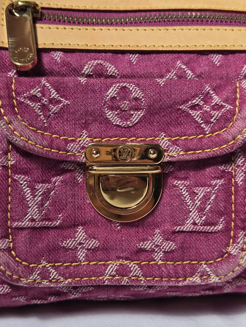 Louis Vuitton Neo Speedy M95214 Fuchsia Pink Monogram Denim Bag - Picture 7 of 15